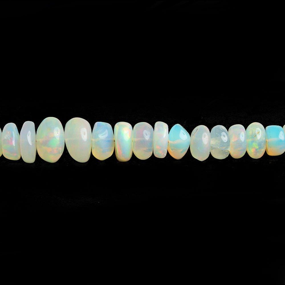 Cream Ethiopian Opal Plain Rondelle Beads 16 inch 175 pieces - The Bead Traders