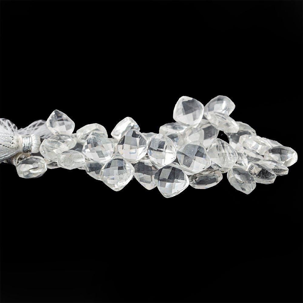 Crystal Quartz faceted cushion beads 7 inch 50 beads 7x7-8x8mm - The Bead Traders