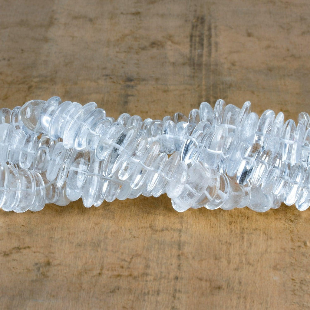 Crystal Quartz Long Chips 7.5 inch 50 beads - The Bead Traders