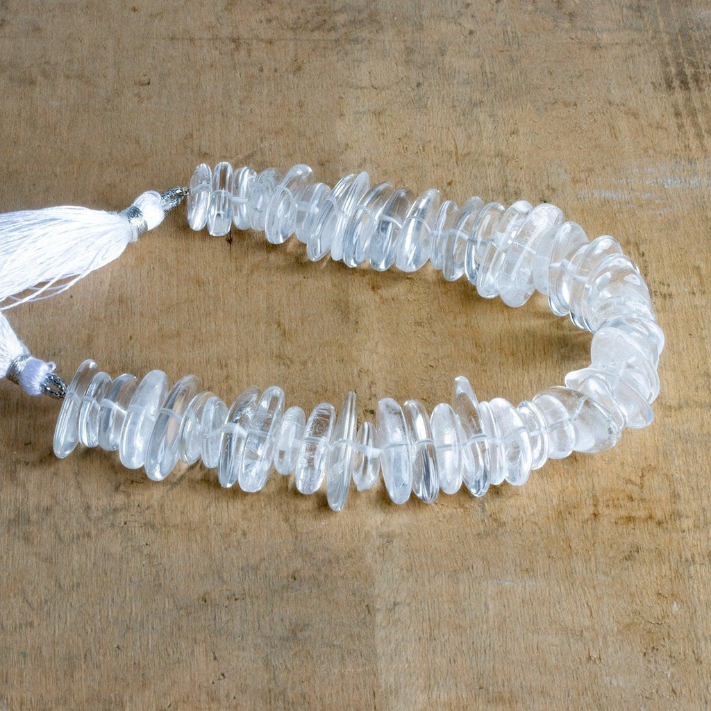 Crystal Quartz Long Chips 7.5 inch 50 beads - The Bead Traders