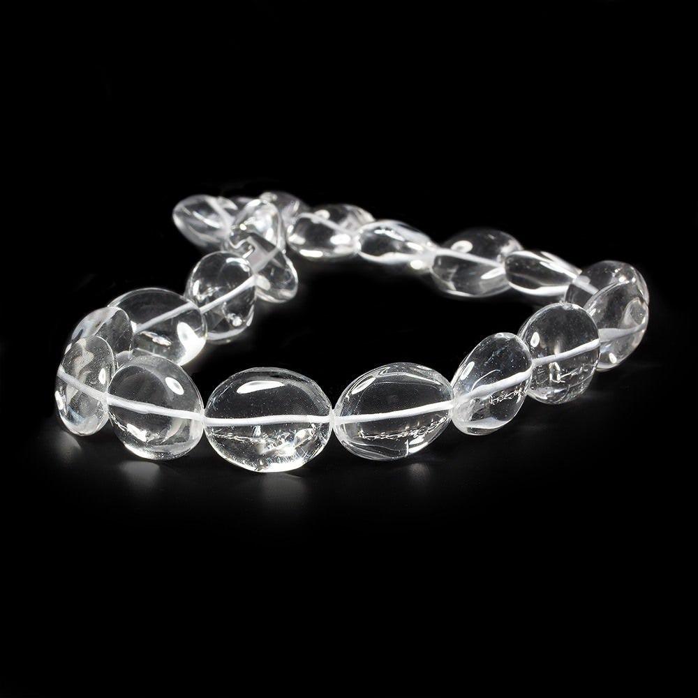 Crystal Quartz Plain Nugget 14 inch 18 beads 17x14mm-21x14mm - The Bead Traders