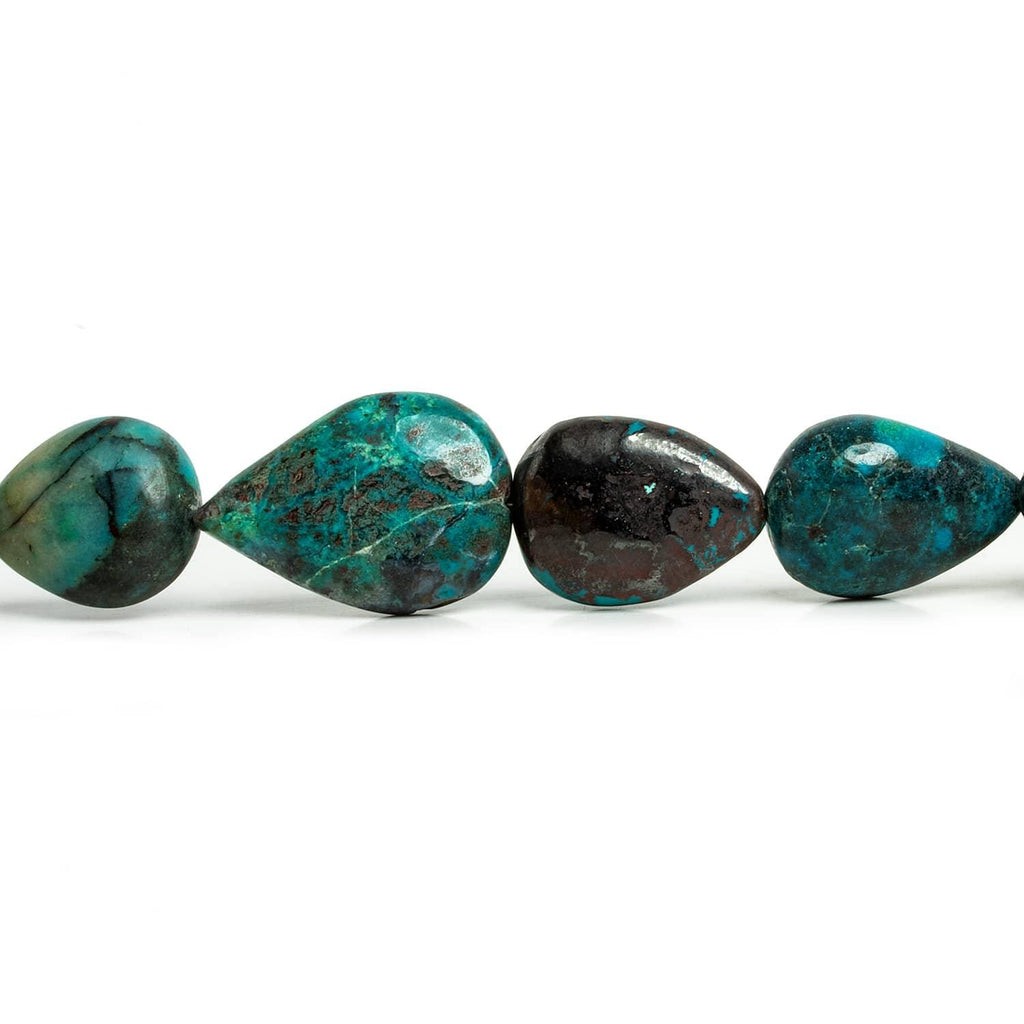 Dark Azurite Plain Pears 8.5 inch 9 beads - The Bead Traders