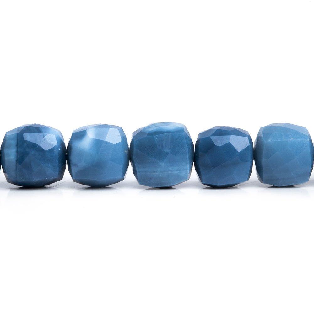 Dark Denim Opal Faceted Cube Beads 8 inch 25 pieces - The Bead Traders
