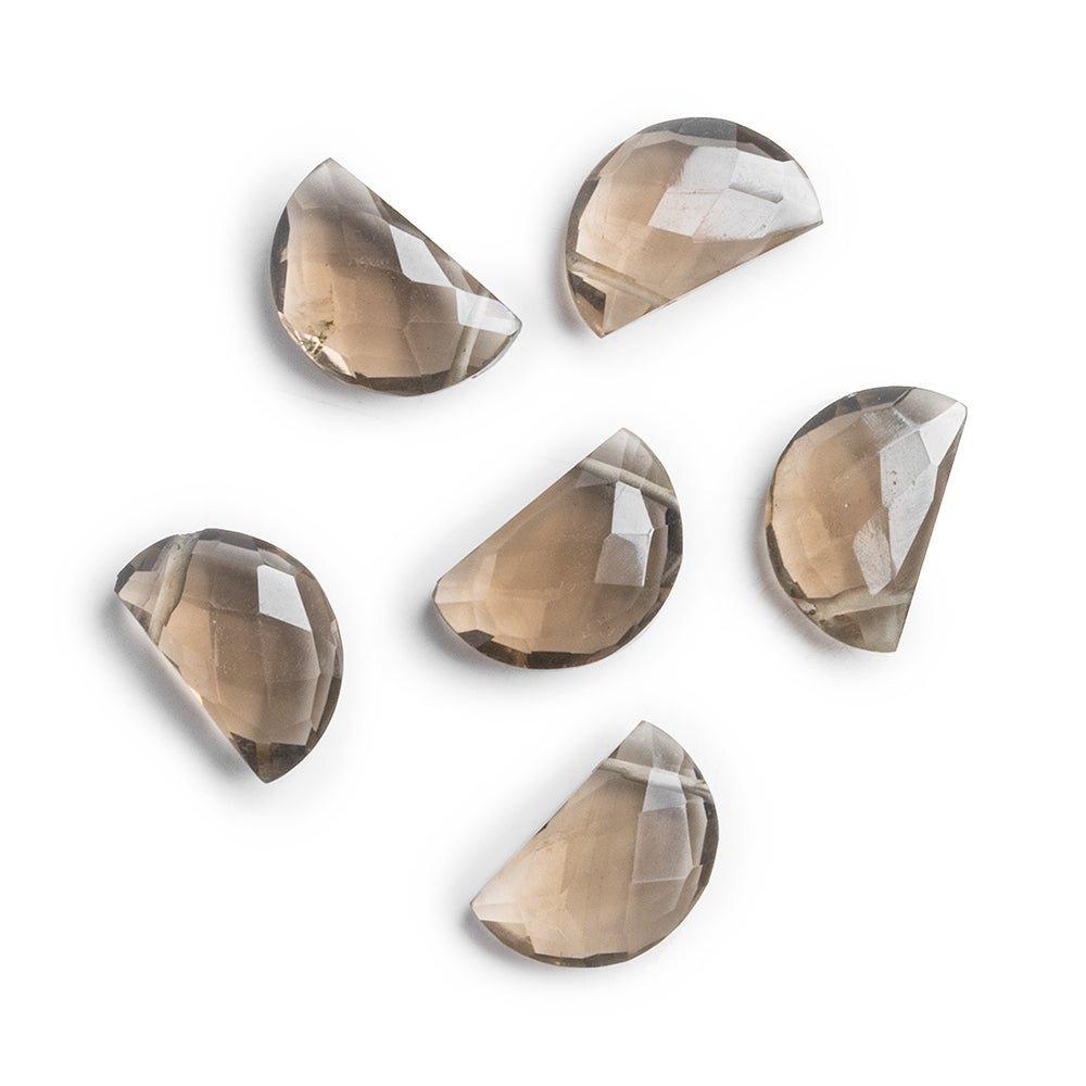 Dark Smoky Quartz Half Moon Focal Beads - Set of 2 - The Bead Traders