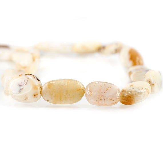 Dendritic Agate Plain Oval Beads 13 inch 30 pieces - The Bead Traders