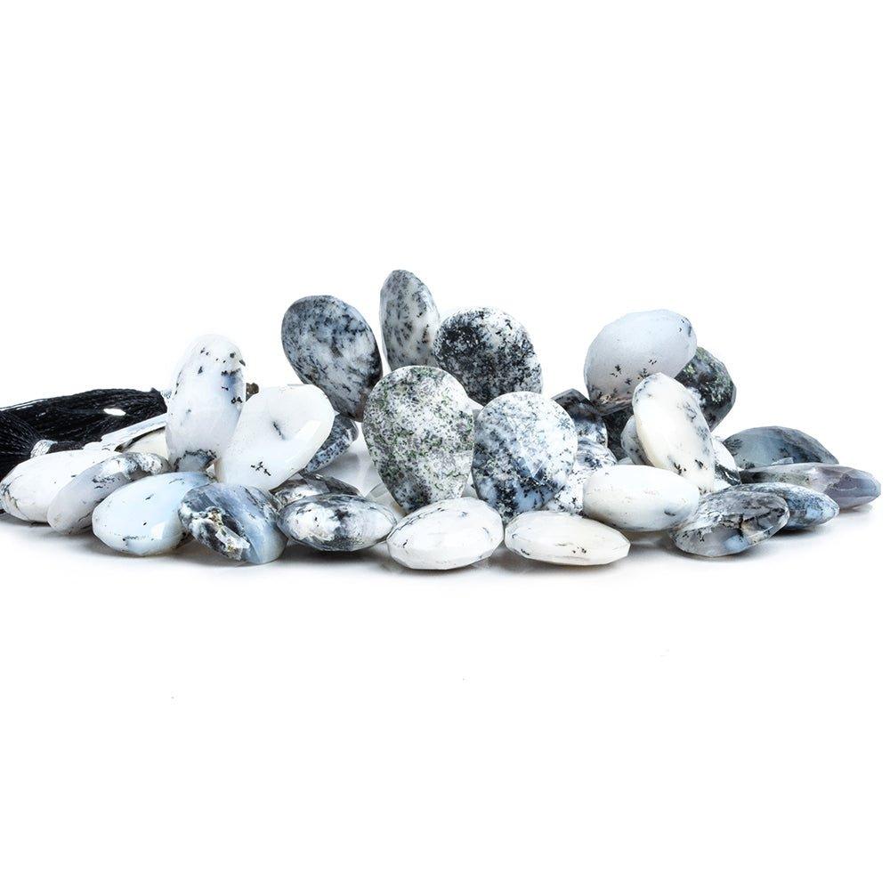 Dendritic Opal Faceted Pear Beads 8 inch 40 pieces - The Bead Traders