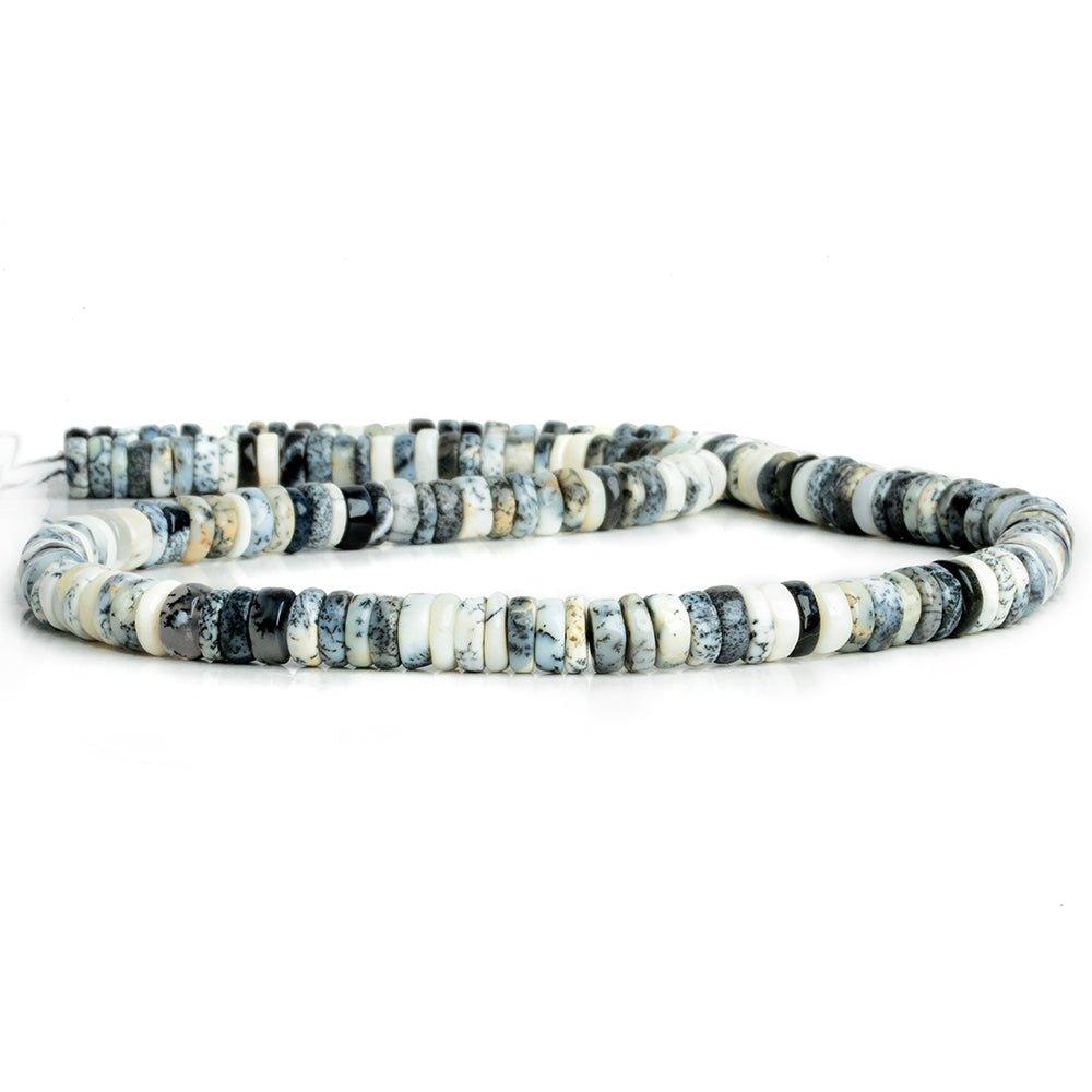Dendritic Opal Plain Heishi Beads 16 inch 160 pieces - The Bead Traders
