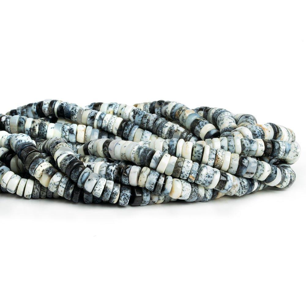 Dendritic Opal Plain Heishi Beads 16 inch 160 pieces - The Bead Traders