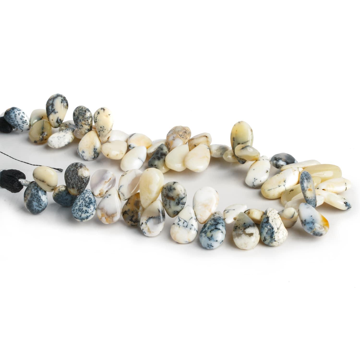Dendritic Opal Plain Pears 8 inch 55 beads - The Bead Traders