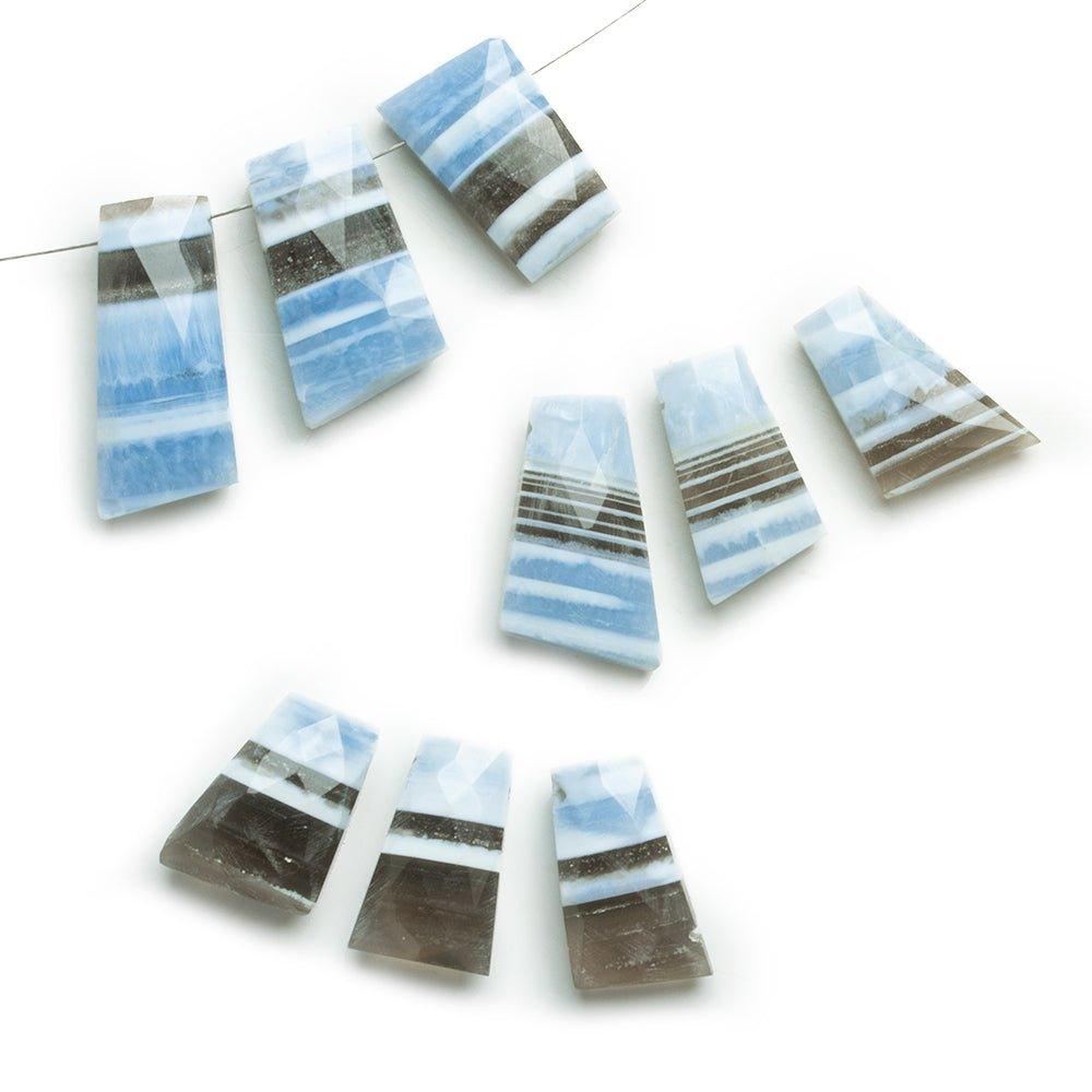 Denim Blue Opal Faceted Fancy Shape Focals - Set of 3 - The Bead Traders