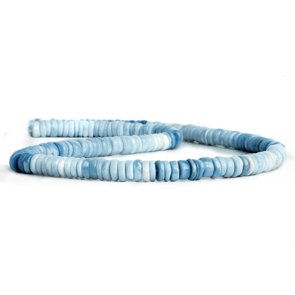 Denim Blue Opal Plain Heishi Beads 16 inch 180 pieces - The Bead Traders