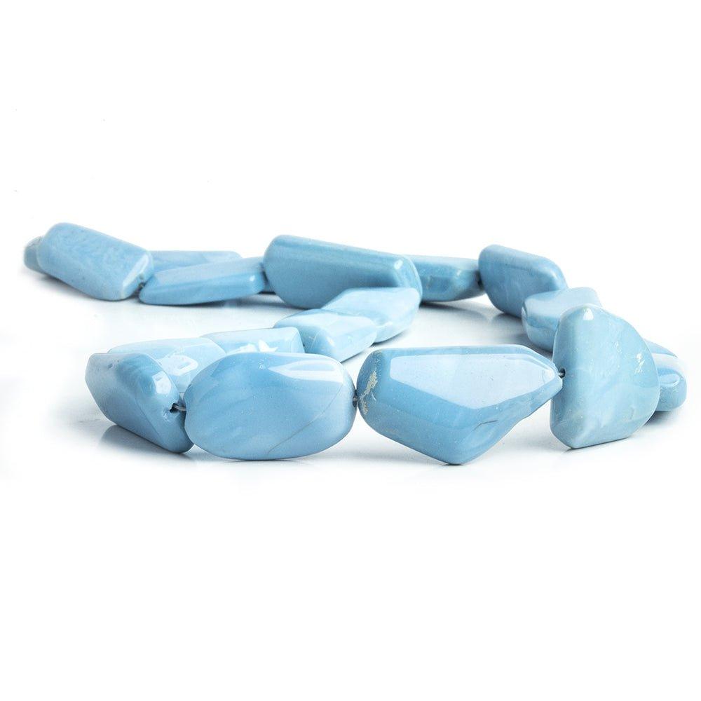Denim Blue Opal Plain Nugget Beads 18 inch 19 pieces - The Bead Traders