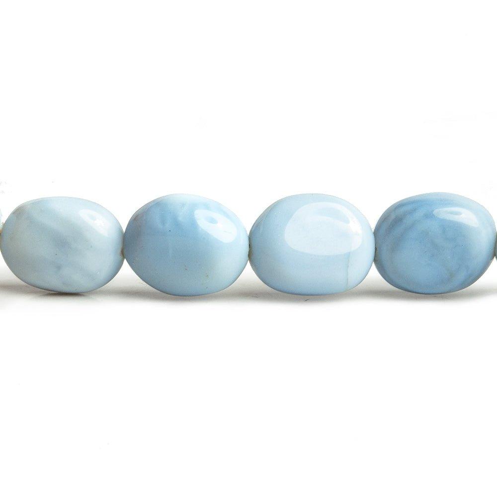Denim Blue Opal Plain Nugget Beads 18 inch 43 pieces - The Bead Traders