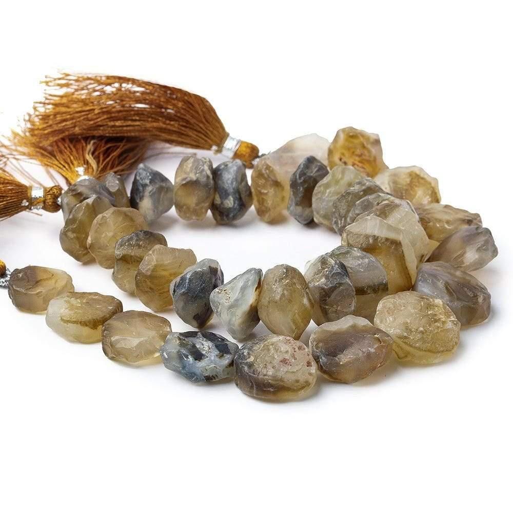 Earthen Agate Beads Hammer Faceted Beads - Lot of 2 - The Bead Traders