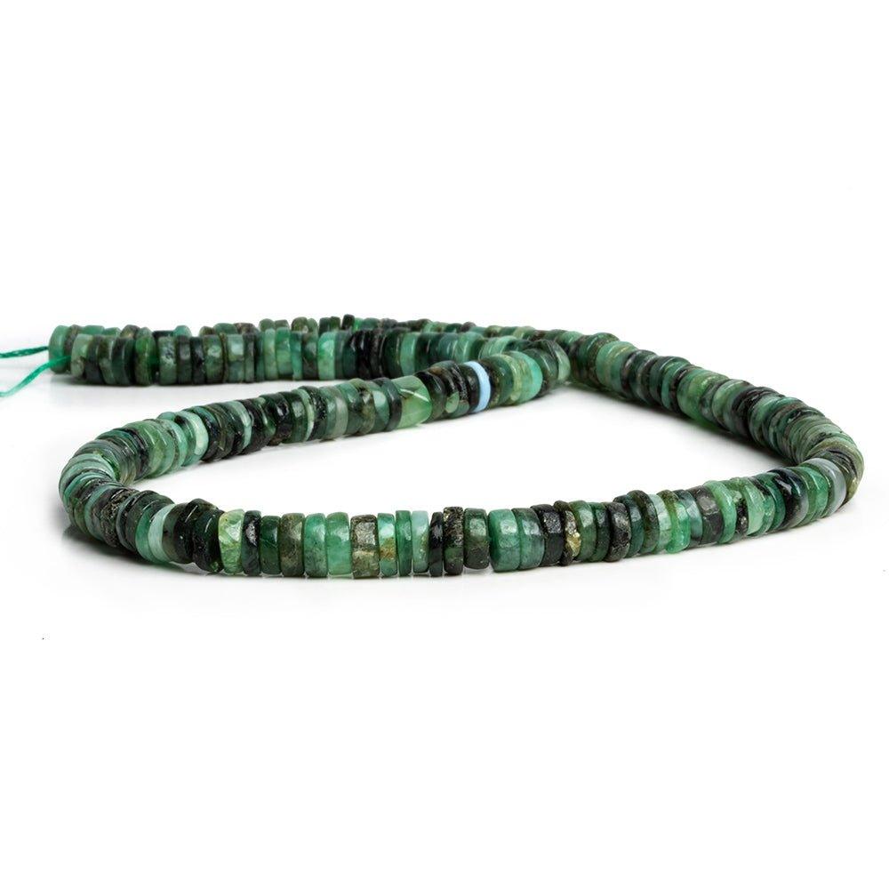 Emerald Plain Heishi Beads 16 inch 210 pieces - The Bead Traders