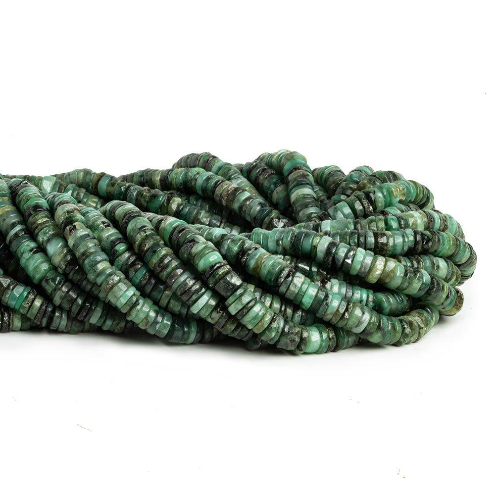 Emerald Plain Heishi Beads 16 inch 210 pieces - The Bead Traders
