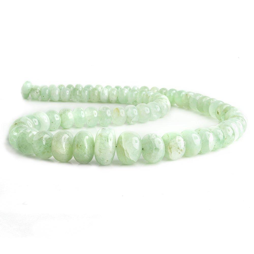 Emerald Plain Rondelle Beads 18 inch 74 pieces - The Bead Traders