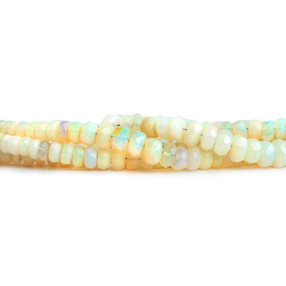 Ethiopian Opal Faceted Rondelle Beads 16 inch 155 pieces - The Bead Traders