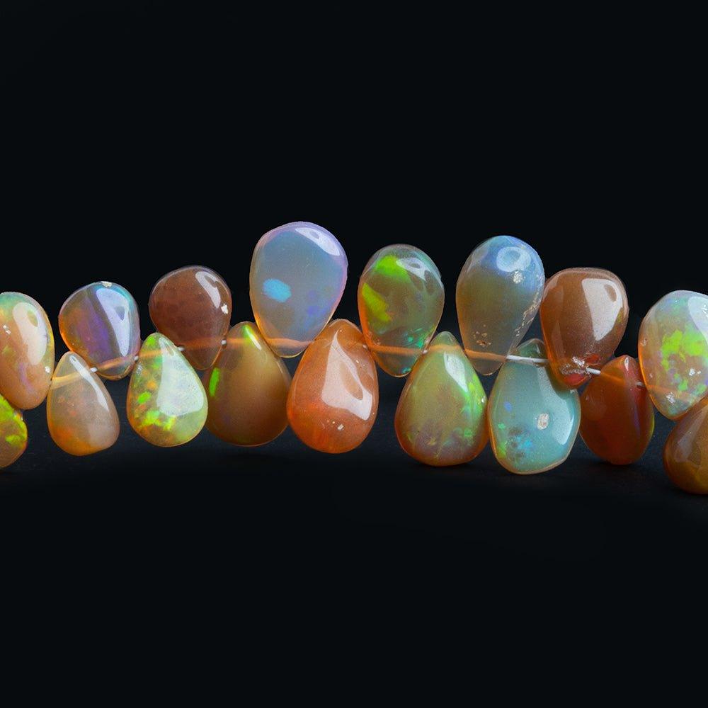 Ethiopian Opal Plain Pear Beads 7 inch 55 pieces - The Bead Traders