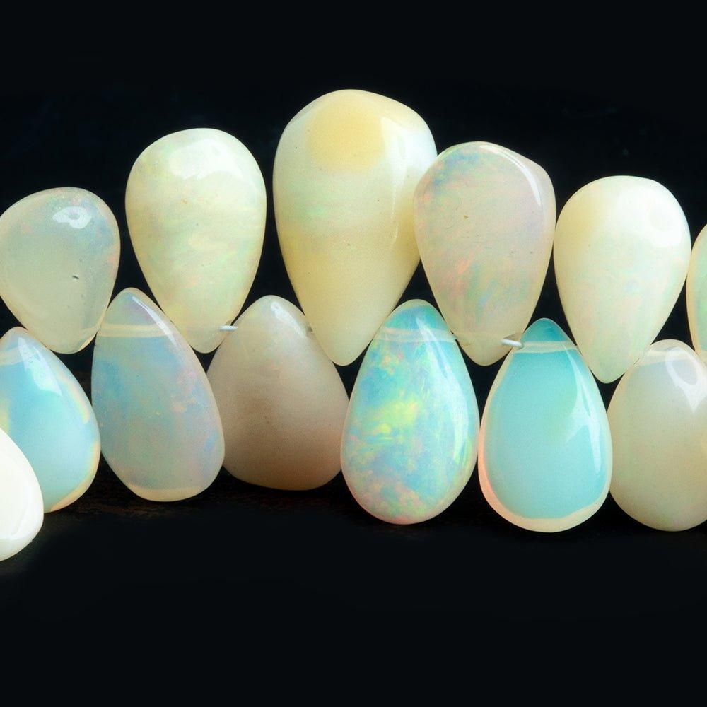 Ethiopian Opal Plain Pear Beads 8 inch 53 pieces - The Bead Traders