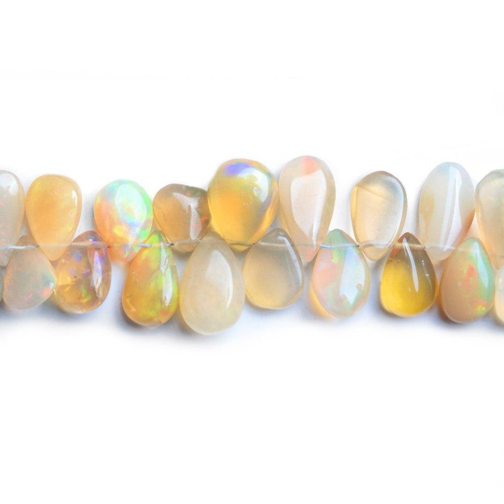 Ethiopian Opal Plain Pear Beads 8 inch 55 pieces - The Bead Traders