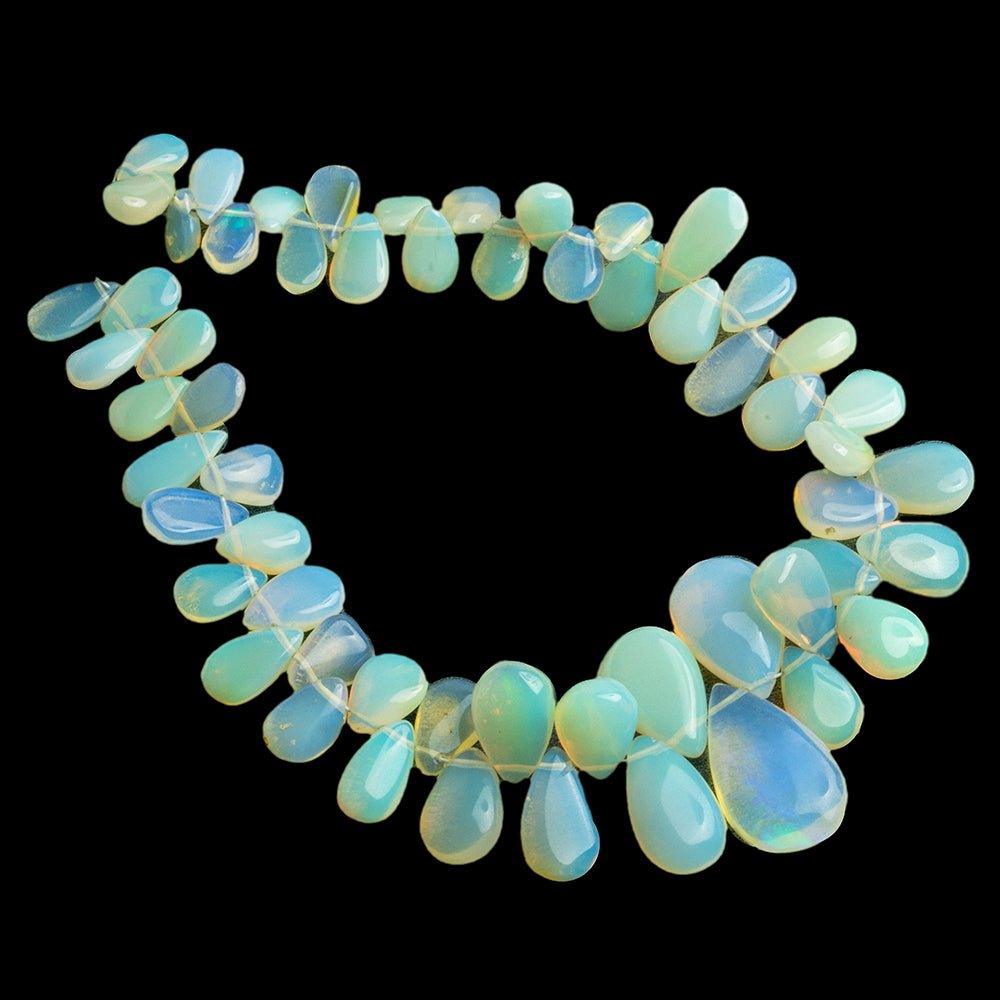 Ethiopian Opal Plain Pear Beads 8 inch 58 pieces - The Bead Traders