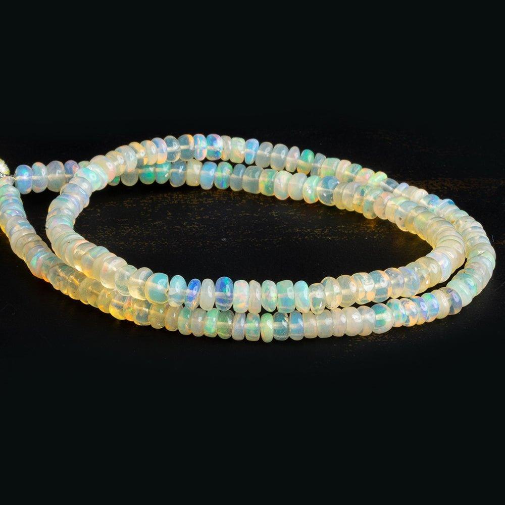 Ethiopian Opal Plain Rondelle Beads 16 inch 160 pieces - The Bead Traders