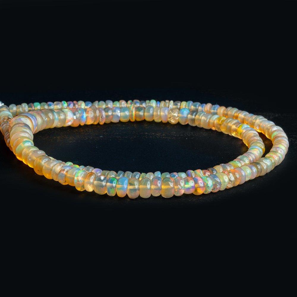 Ethiopian Opal Plain Rondelle Beads 16 inch 190 pieces - The Bead Traders