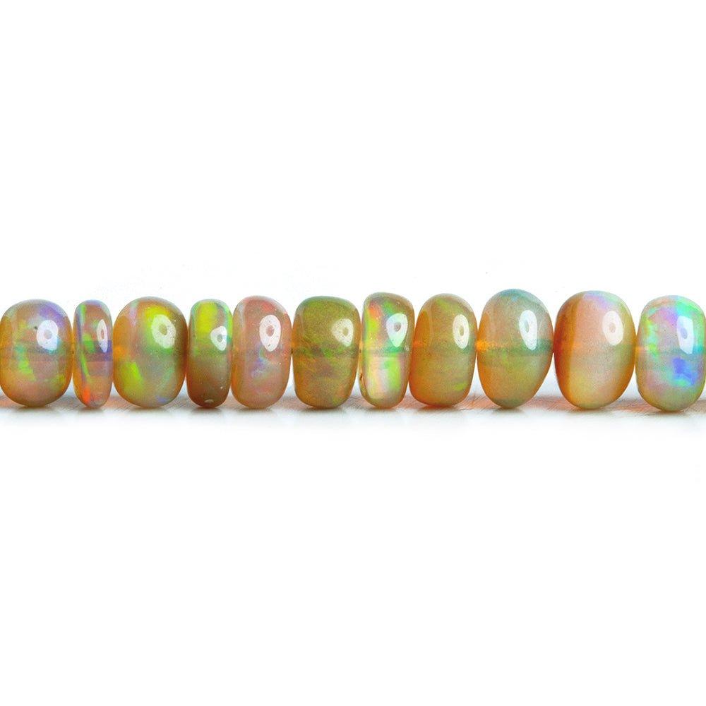 Ethiopian Opal Plain Rondelle Beads 18 inch 145 pieces - The Bead Traders