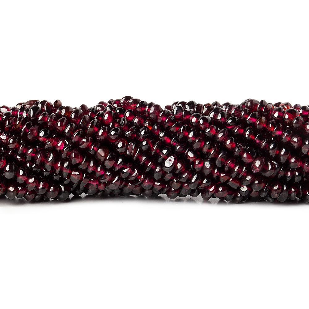 Garnet center drilled Plain Nuggets 13 inch 145 beads - The Bead Traders