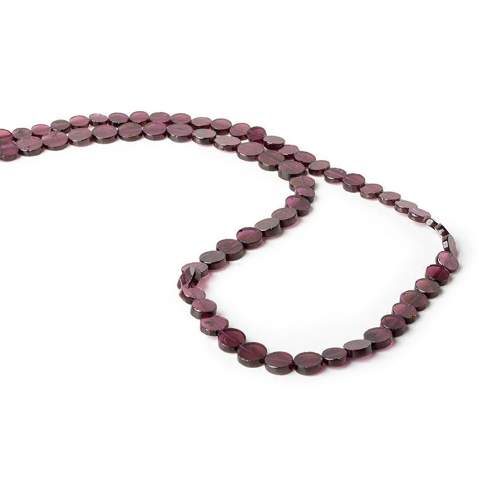 Garnet Plain Coin Beads Lot of 6 strands - The Bead Traders