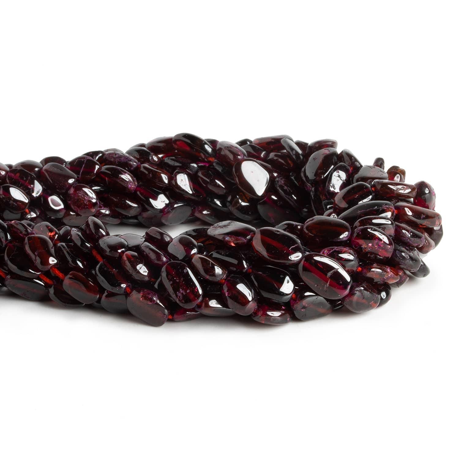 Garnet Plain Nuggets 14 inch 45 beads - The Bead Traders