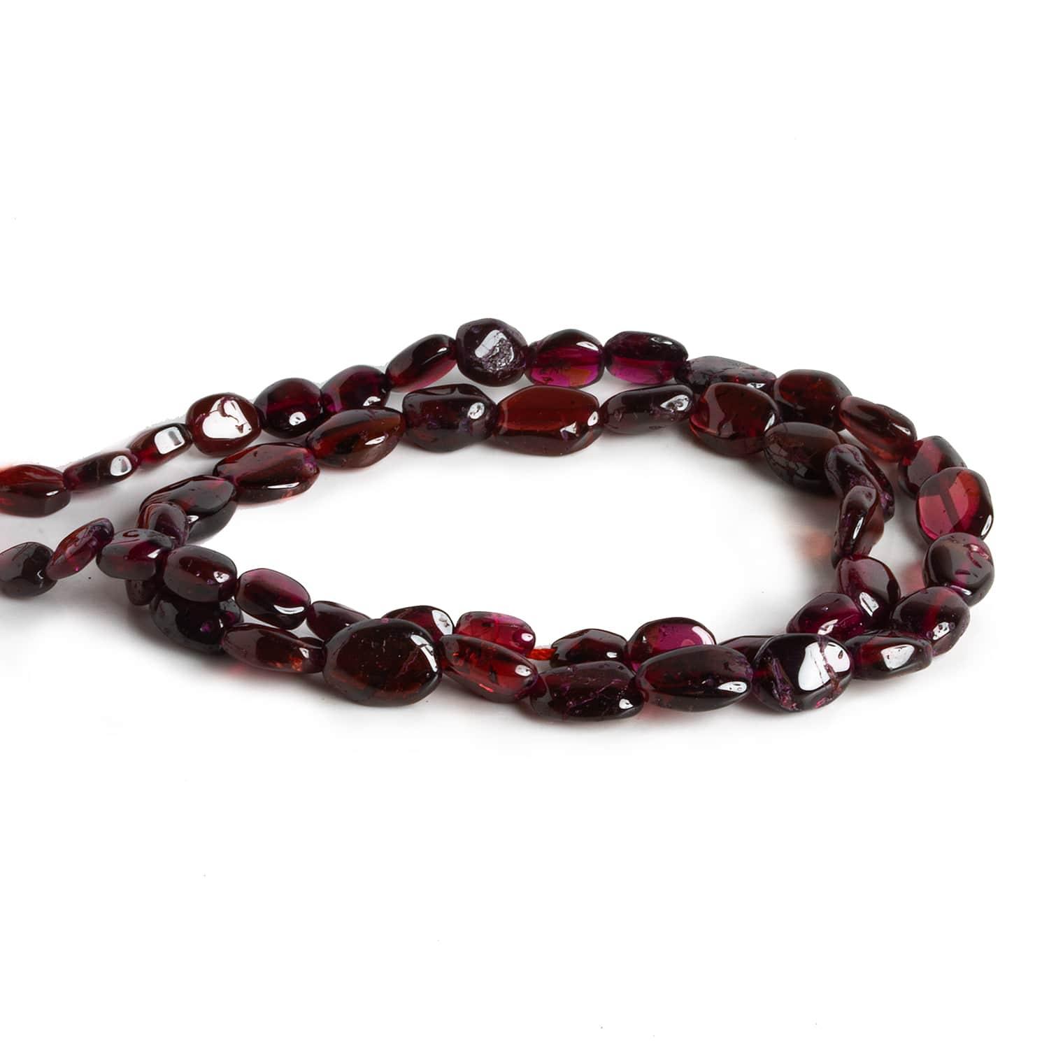 Garnet Plain Nuggets 14 inch 45 beads - The Bead Traders