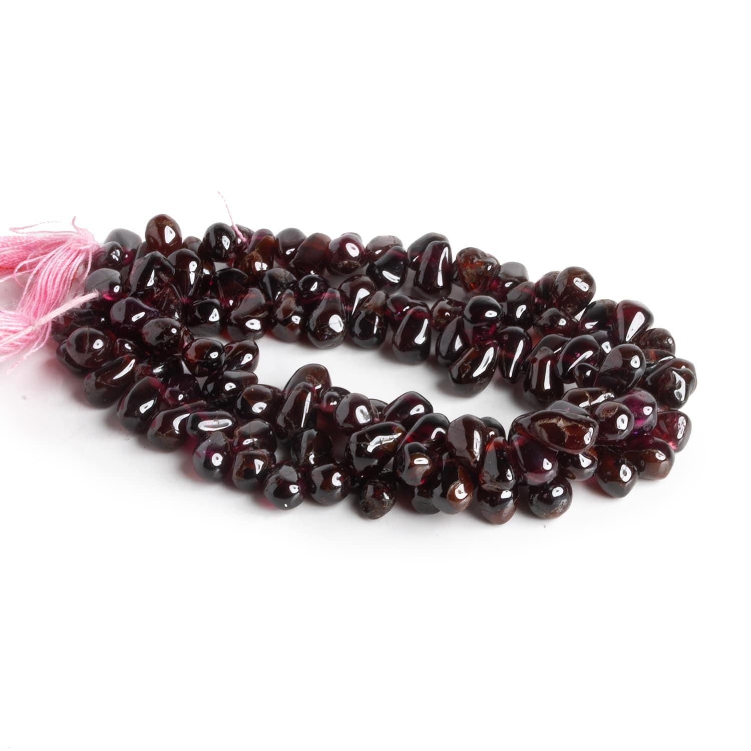 Garnet Plain Teardrops 12 inch 100 beads - The Bead Traders