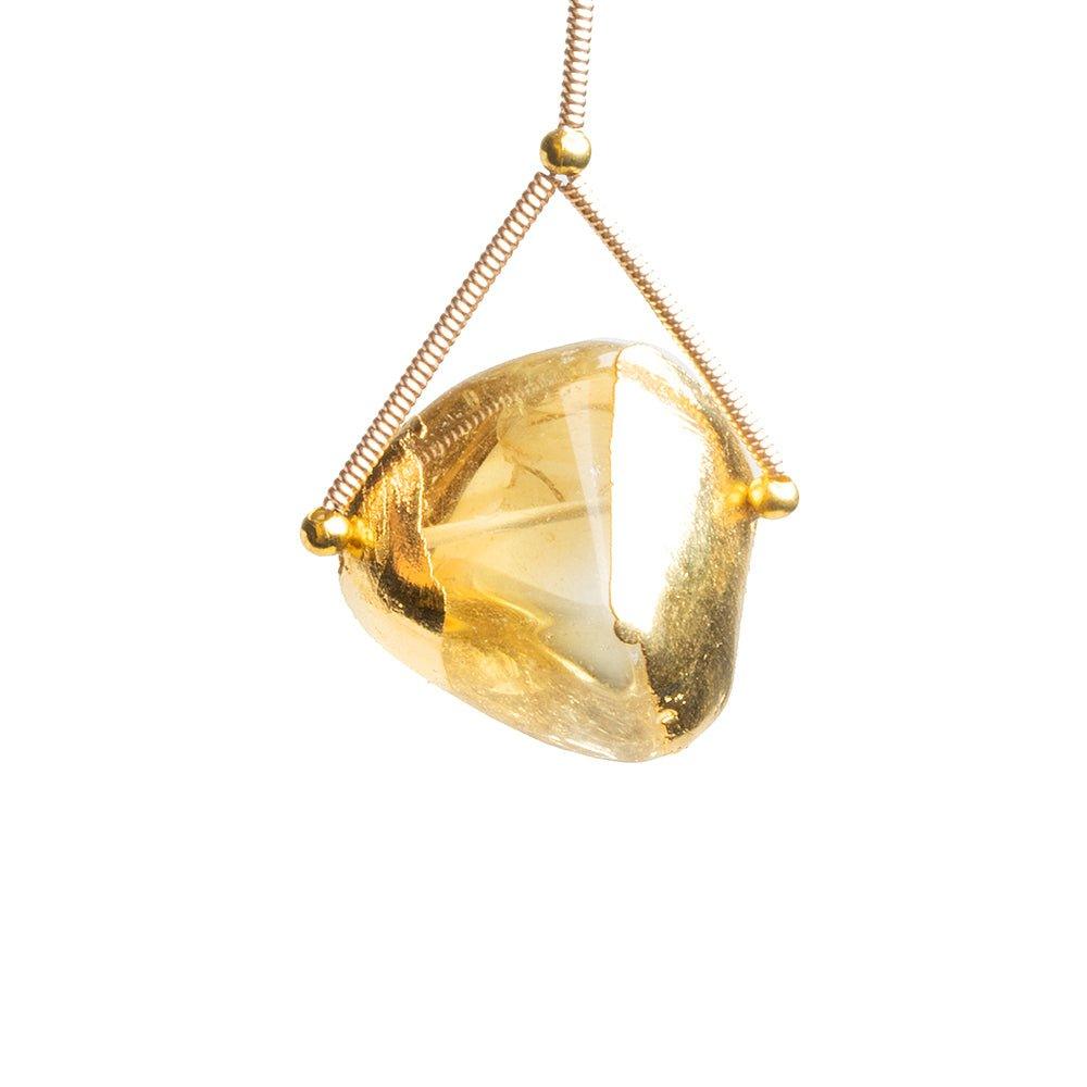 Gold Leafed Citrine Nugget Focal Bead 1 Piece - The Bead Traders