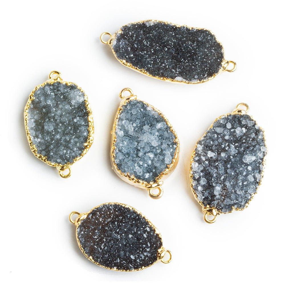 Gold Leafed Drusy Connector 1 Piece - The Bead Traders