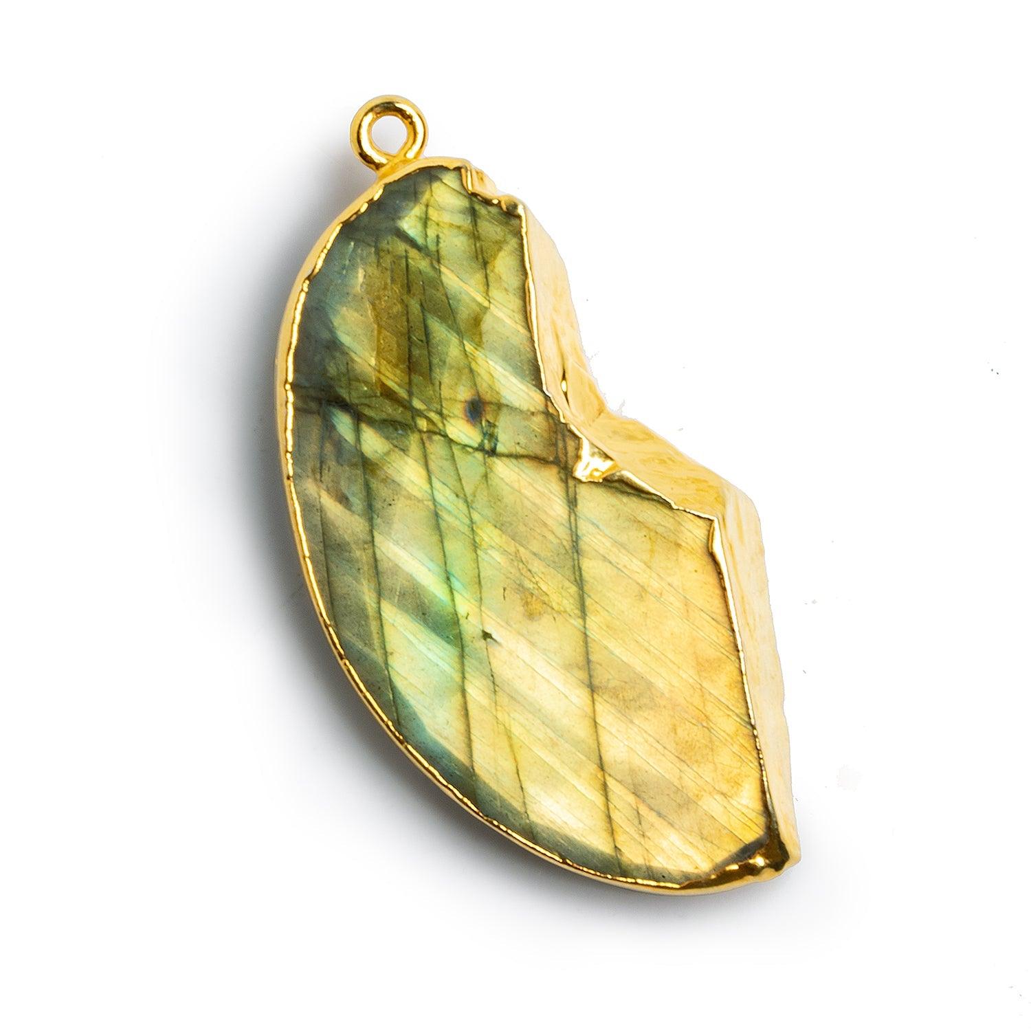 Gold Leafed Labradorite AAA Grade Nugget Pendant 1 Piece - The Bead Traders