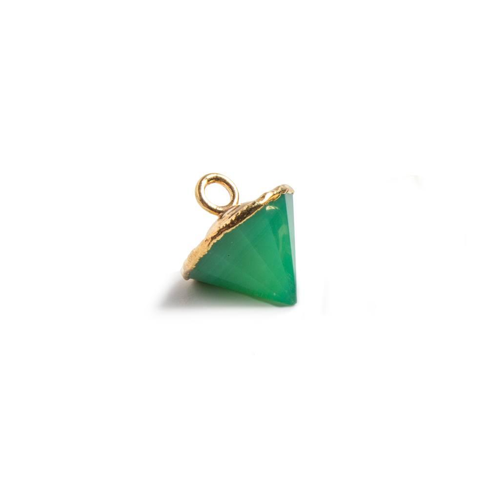 Gold Leafed Mint Green Onyx Pendulum Pendant 1 piece - The Bead Traders