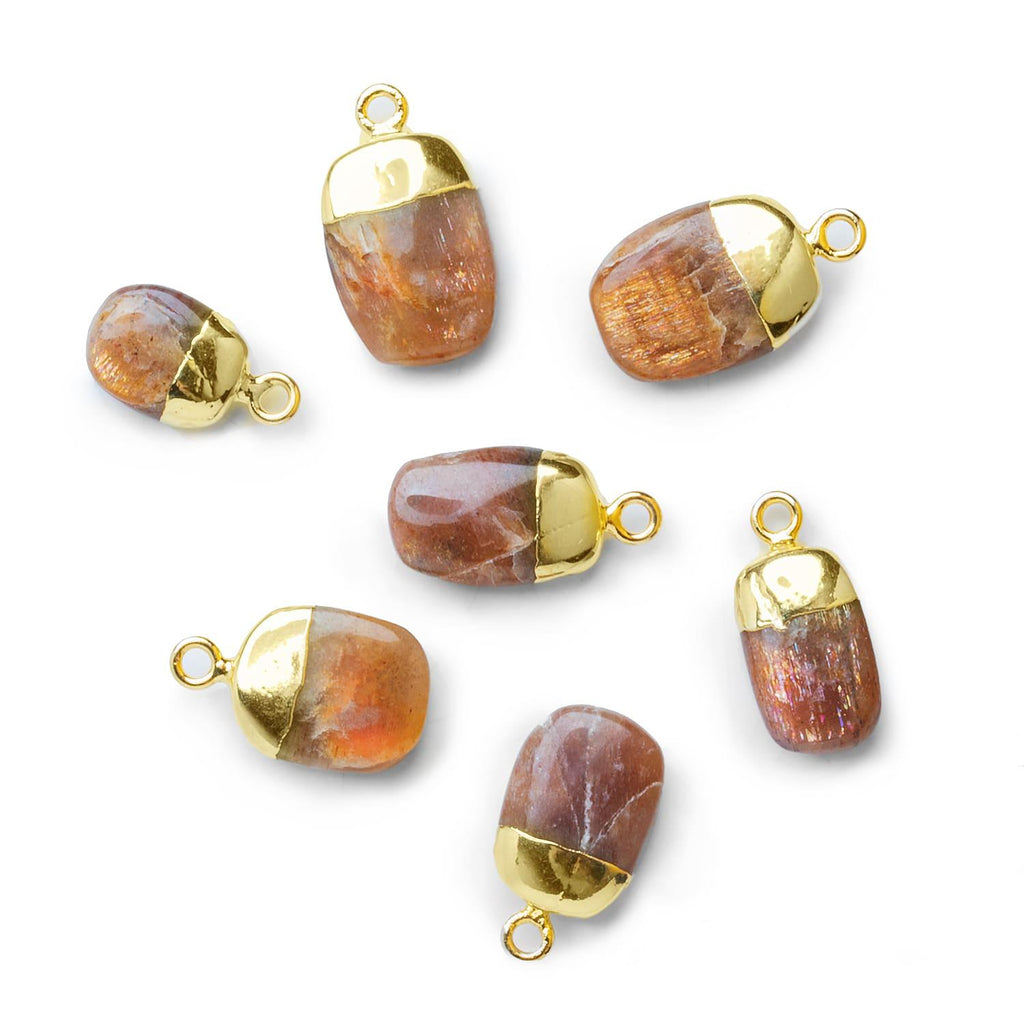 Gold Leafed Sunstone Nugget Pendant 1 Piece - The Bead Traders