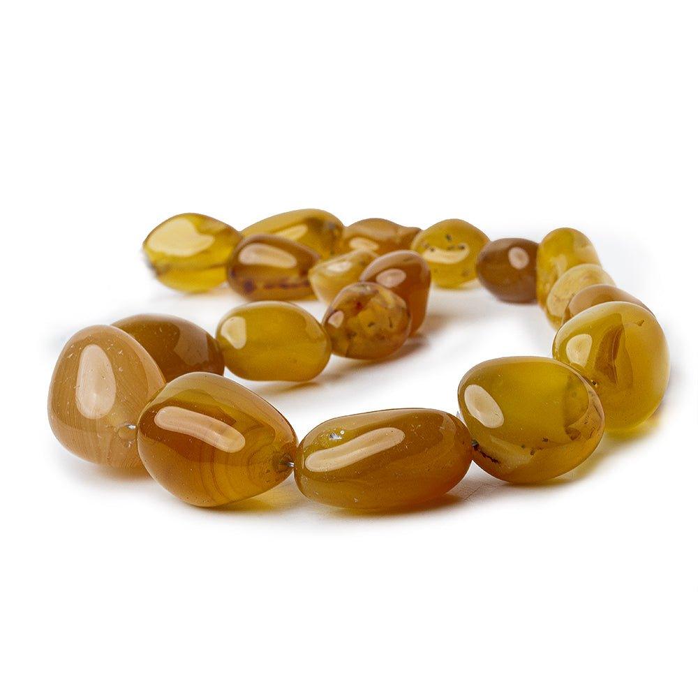 Golden Agate 2.5mm Large Hole Plain Nugget Beads 15 inch 17 pieces - The Bead Traders
