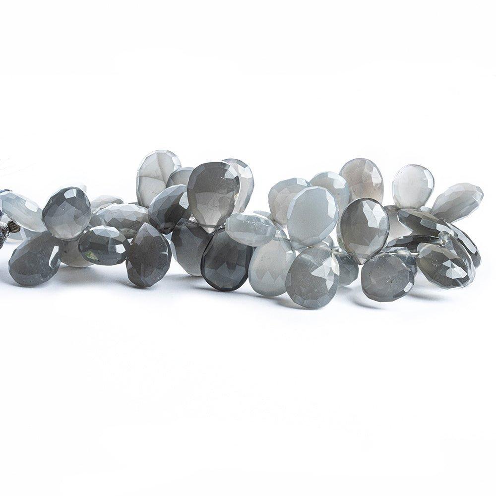 Gray Moonstone Faceted Pear Beads 8 inch 45 pieces - The Bead Traders