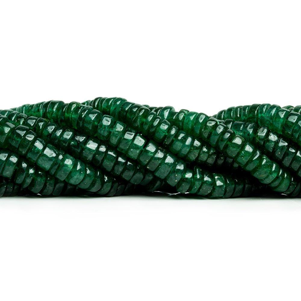 Green Aventurine Plain Heishi Beads 16 inch 180 pieces - The Bead Traders