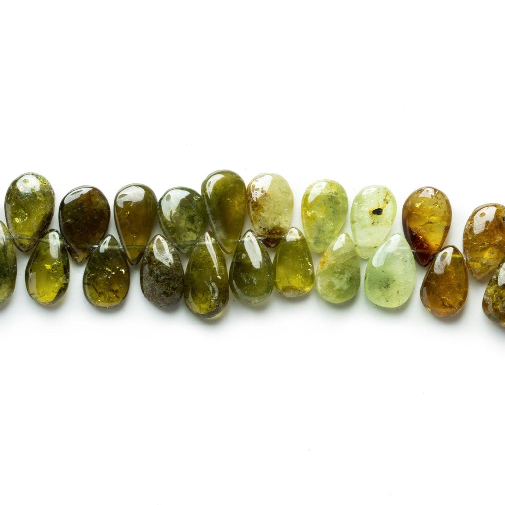 Grossular Garnet Plain Pears 8 inch 51 beads - The Bead Traders