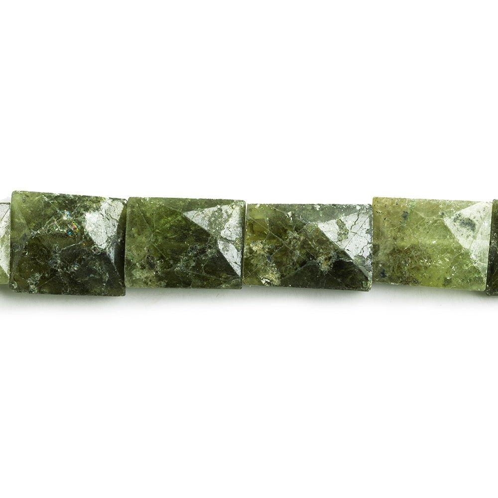 Grossular Garnet Straight Drilled Faceted Rectangle Beads, 13 inch, 9x9x3-14x10x5mm, 31 pieces - The Bead Traders