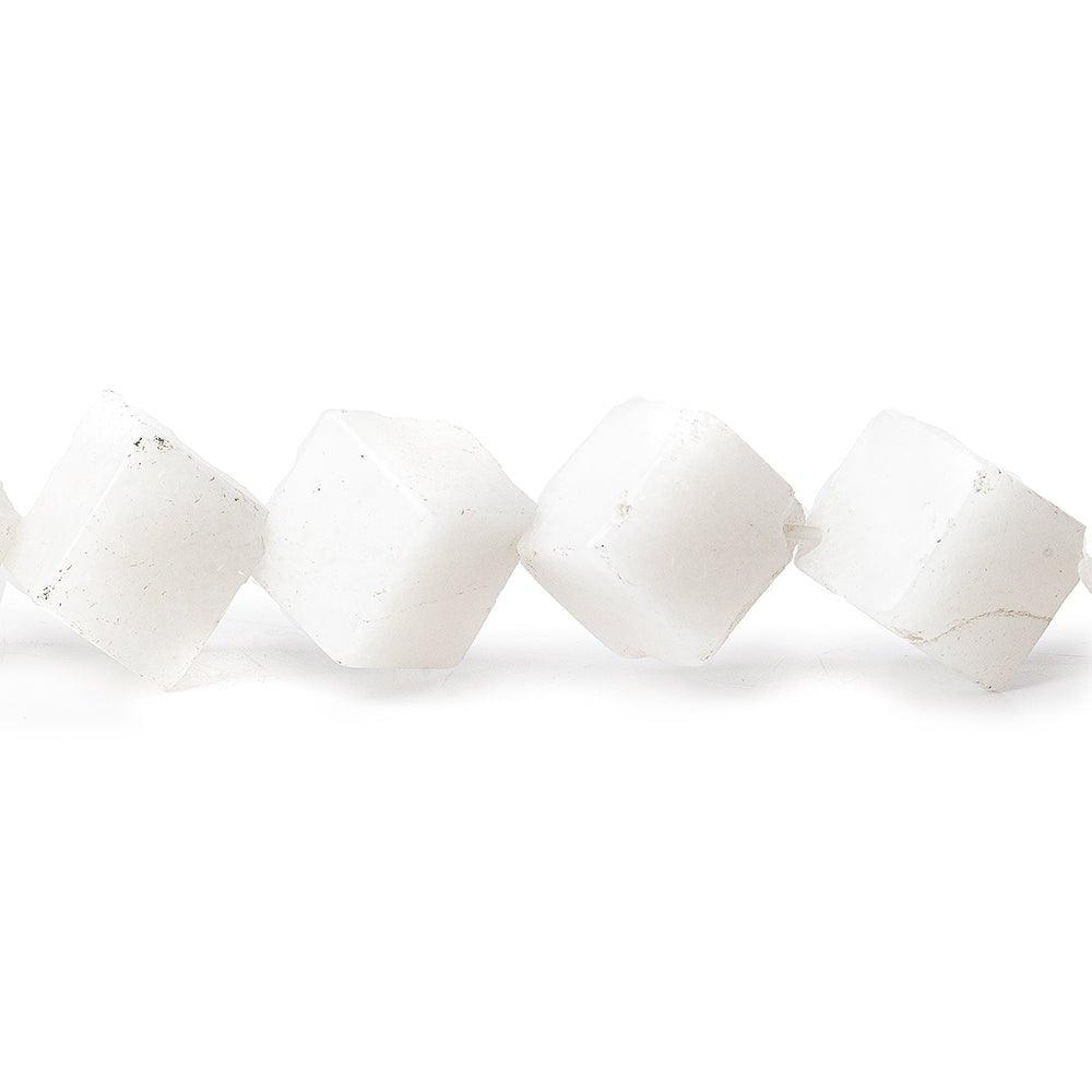 Howlite Beads Corner Drilled 8-10mm Cube - The Bead Traders