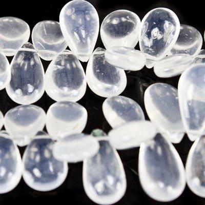 Ice Quartz Beads 10-14mm Plain Pears - The Bead Traders