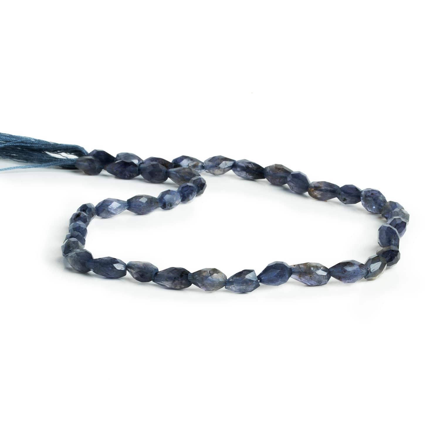 Iolite Faceted Straight Drilled Teardrops 14 inch 38 beads - The Bead Traders