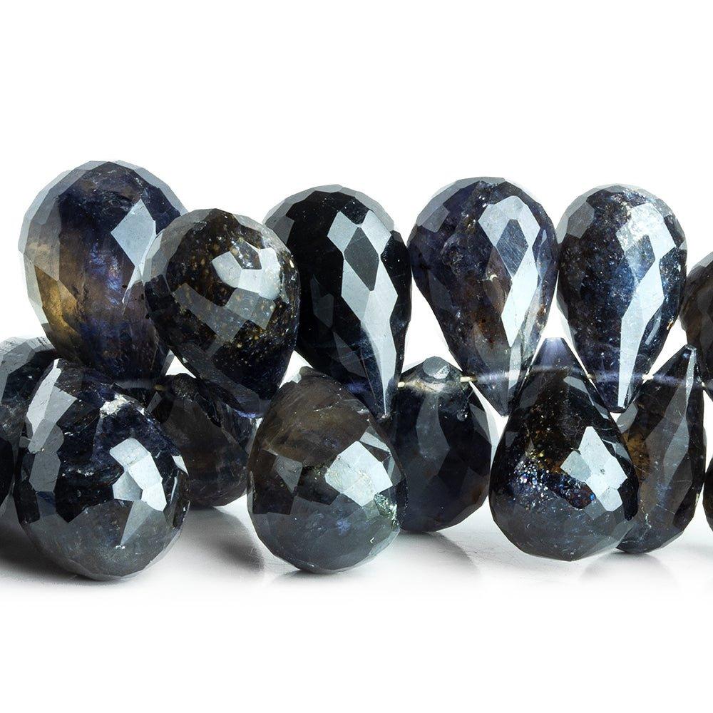 Iolite Faceted Teardrop Beads 8 inch 45 pieces - The Bead Traders