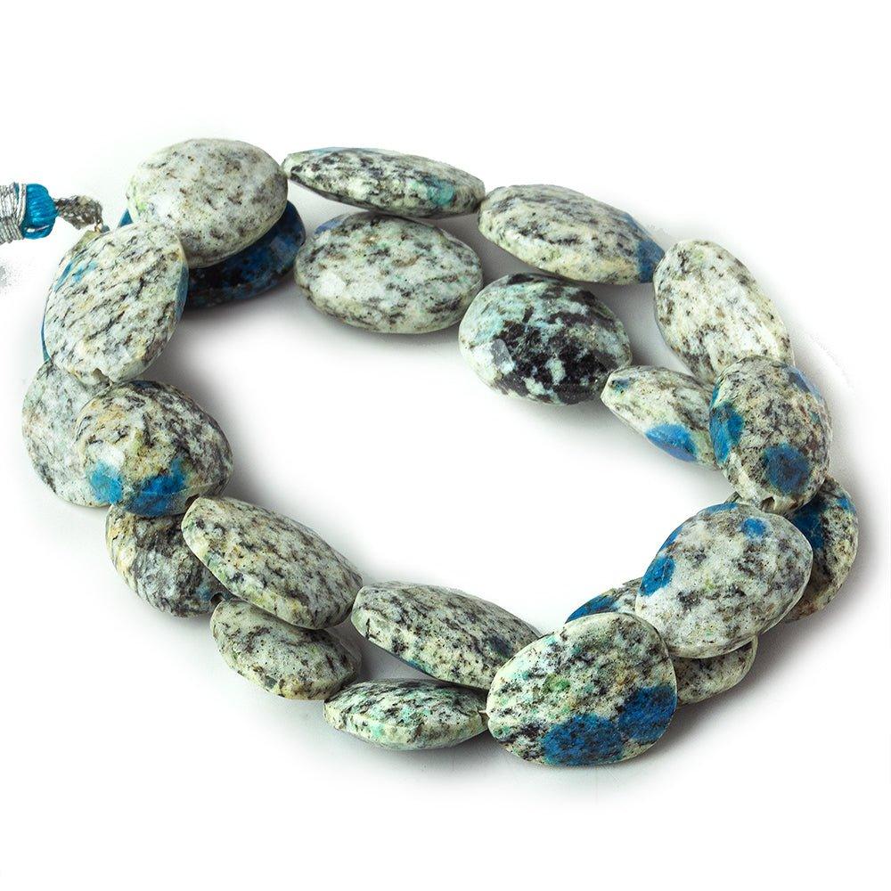 K2 Jasper faceted nuggets 14 inch 18 beads - The Bead Traders