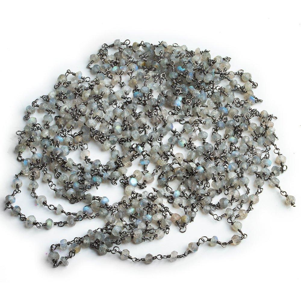 Labradorite Black Gold Chain - Lot of 9 feet - The Bead Traders